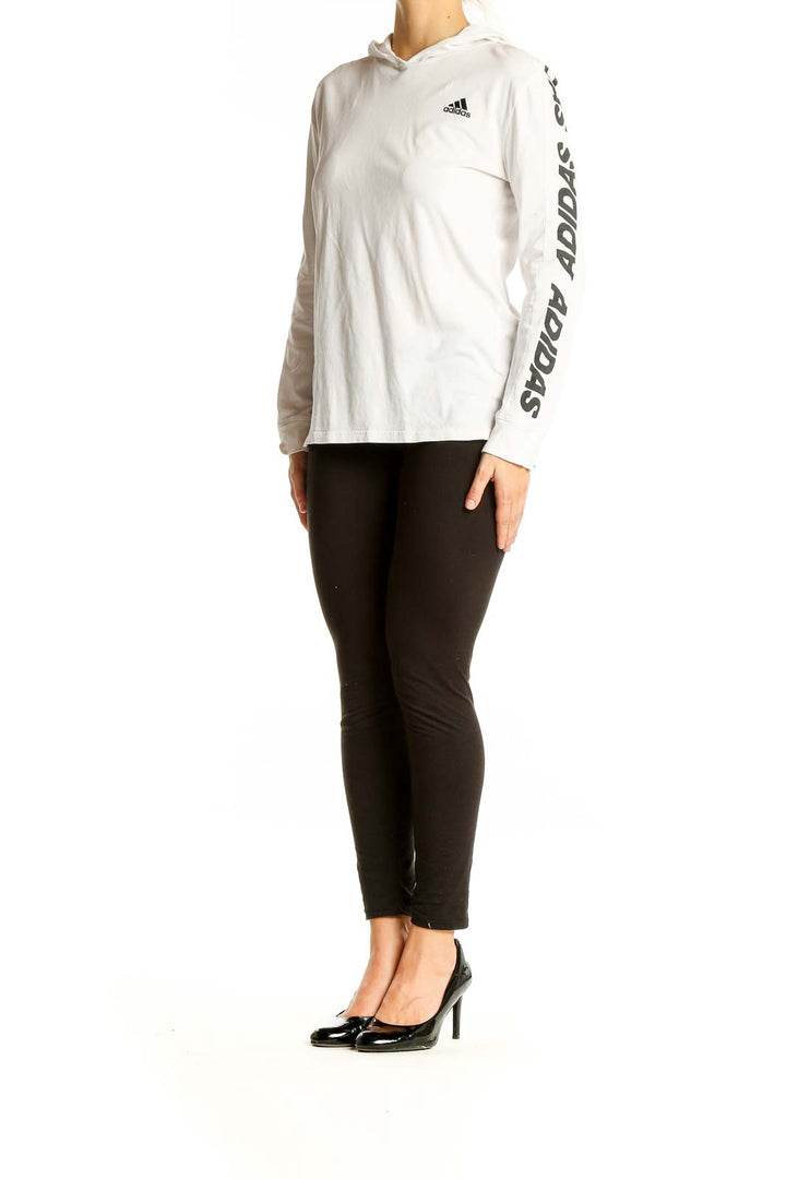 White Activewear Sweater