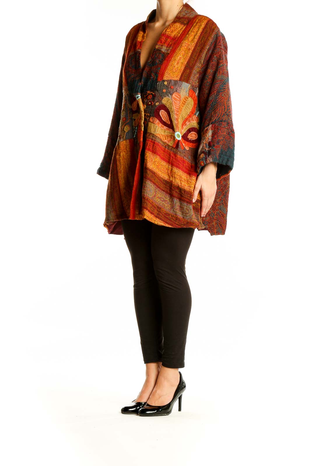 Red Orange Paisley Jacket