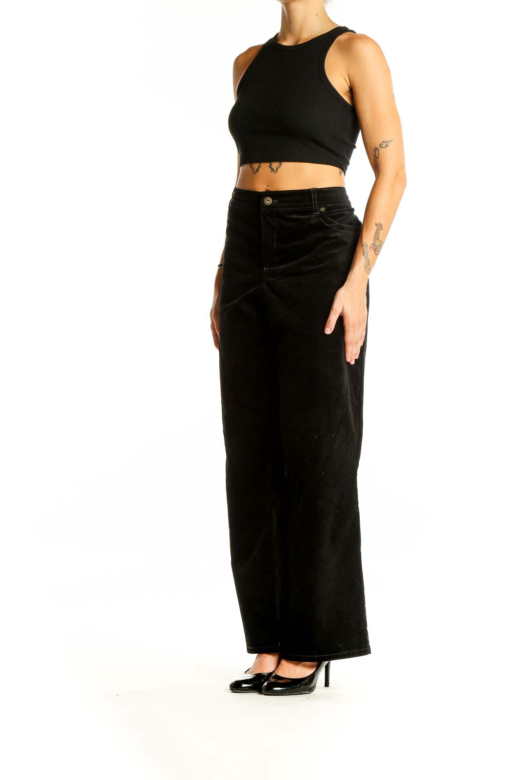 Black Velvet Pants