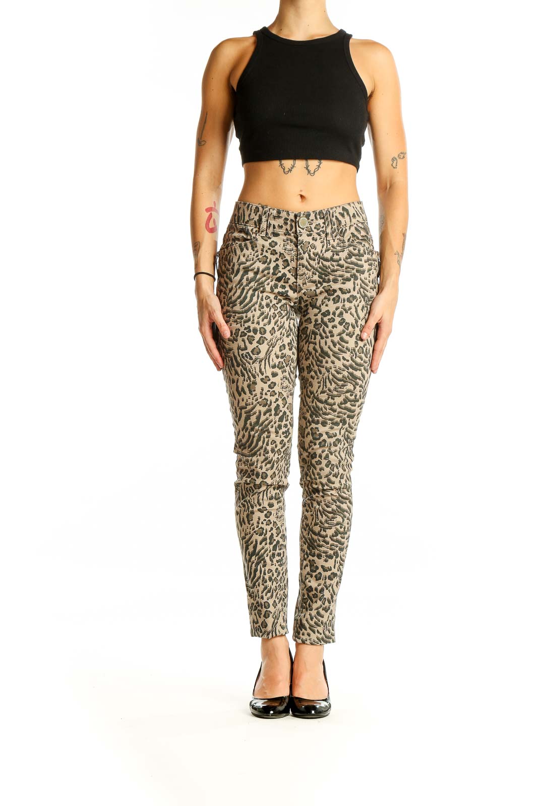 Tan Cheetah Print Pants