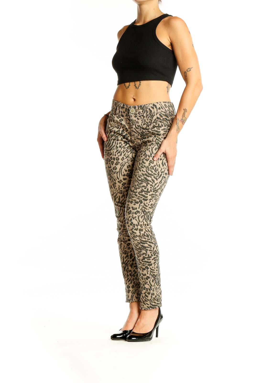 Tan Cheetah Print Pants