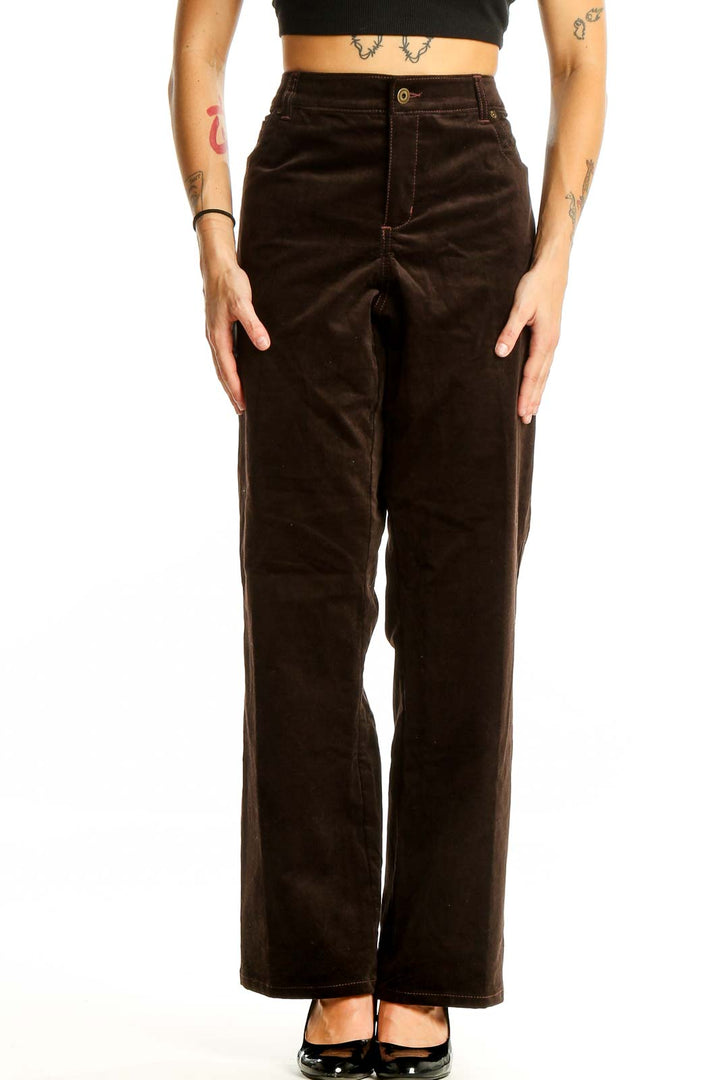 Brown Velvet Pants