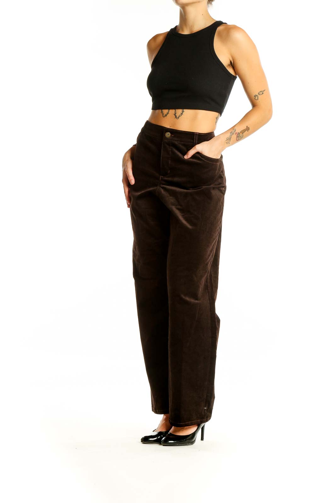 Brown Velvet Pants