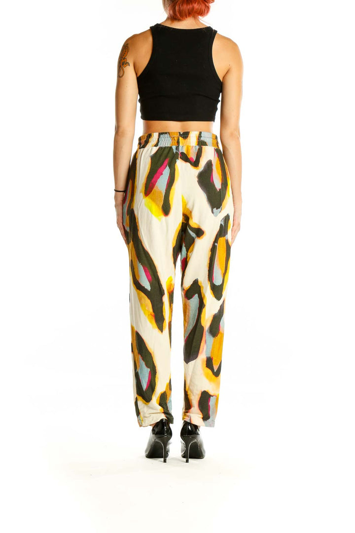 Back view of Lenny Niemeyer multicolor abstract print drawstring pants