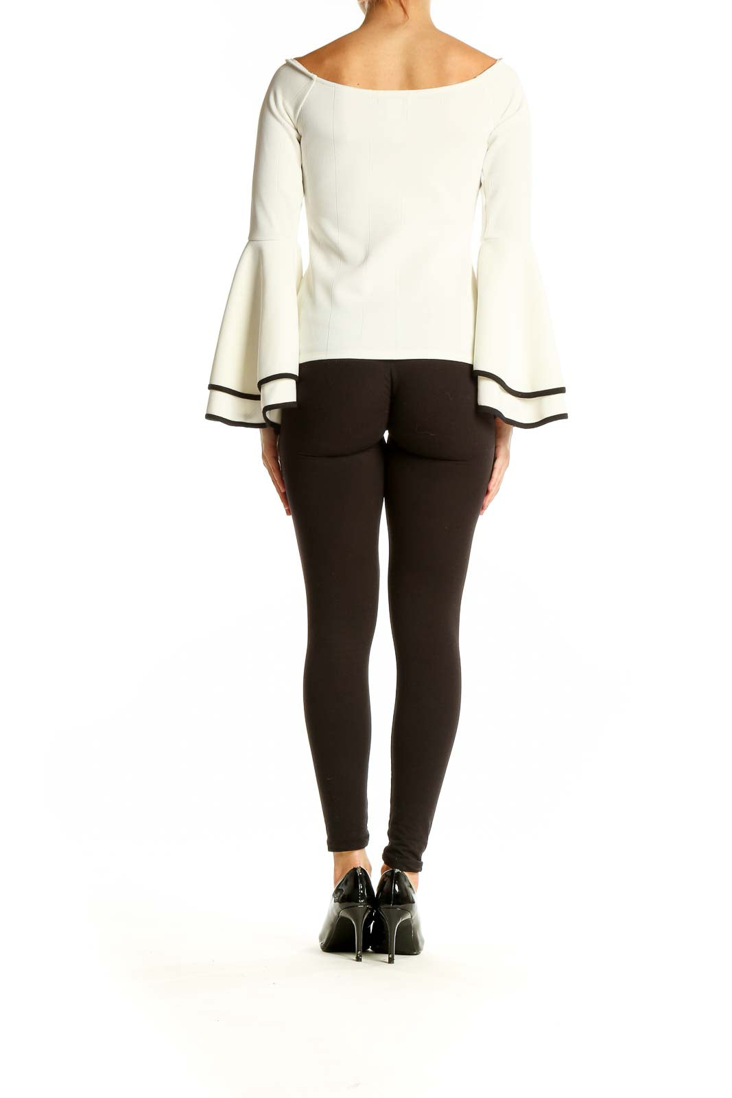 White Bell Sleeve Square Neck Top by bar III – SilkRoll