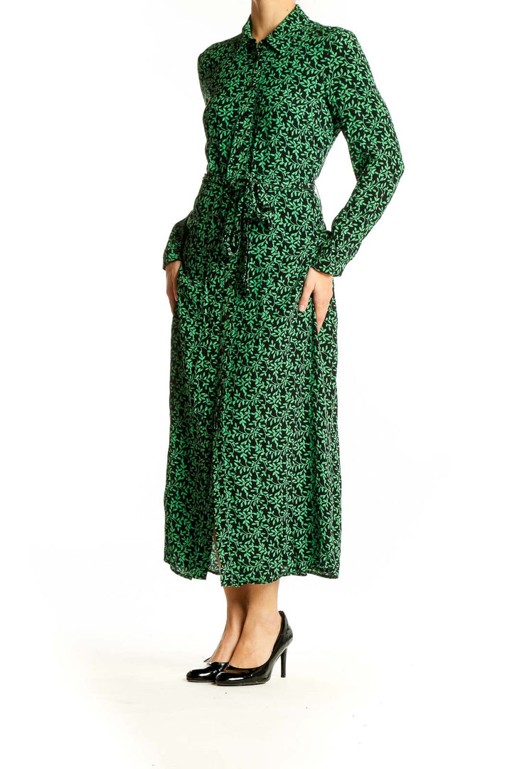 Green Floral Print Viscose Maxi Dress | Zara SilkRoll Green Floral Print Viscose Maxi Dress | Zara SilkRoll