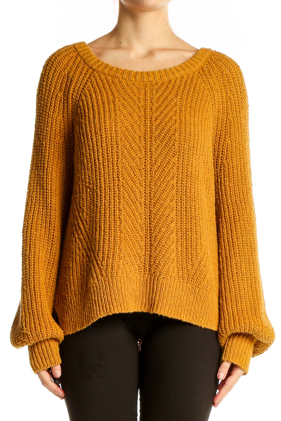 Mustard Chunky Knit Oversized Sweater