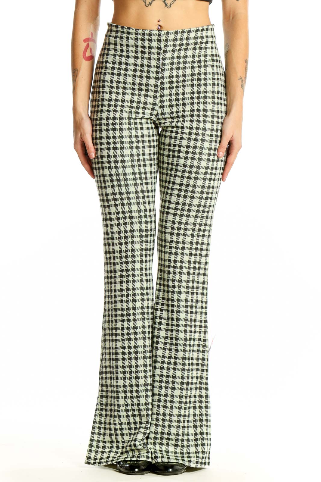 sugarhill GREN CHECK TROUSERS