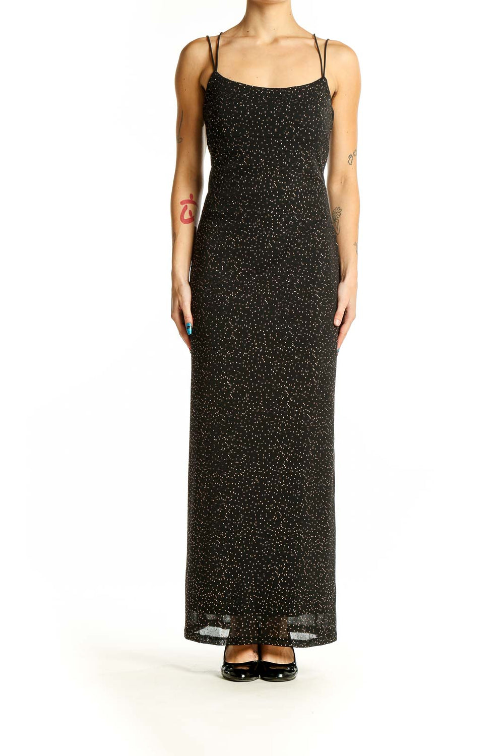 Byer Too! Black Sparkly Maxi Dress - Elegant Evening Gown SilkRoll Byer Too! Black Sparkly Maxi Dress - Elegant Evening Gown SilkRoll