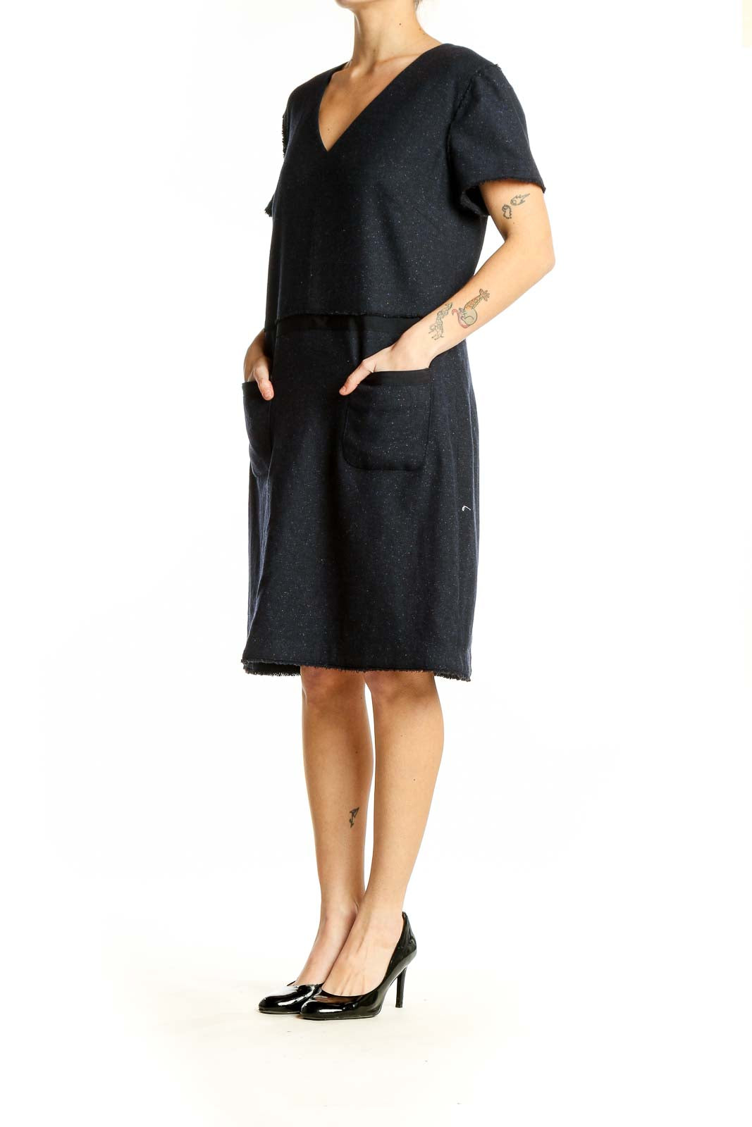 banana republic black wrap dress Banana Republic Knit Wrap Dress, size small