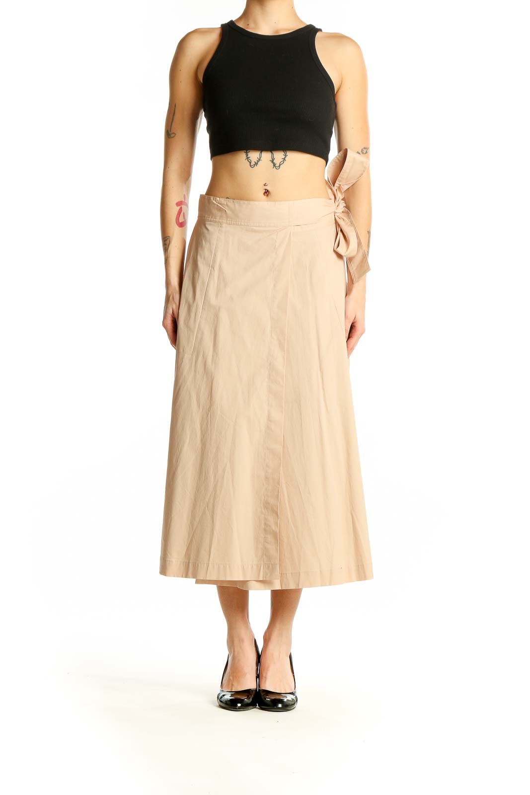 ★MEENDERI★STRIPE LAYERED WRAP SKIRT - BEIGE★正規品/人気 Shop Club Monaco Clothing and Skirts at SilkRoll. Trade with us!