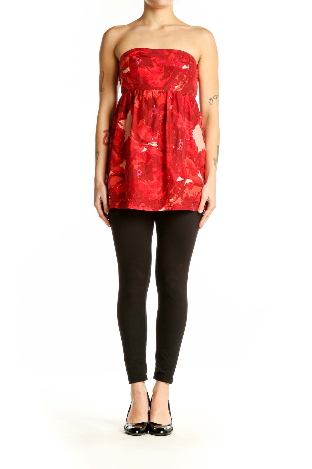 banana republic red floral dress Banana Republic Floral Red Dress Size 0 ReThreads.shop