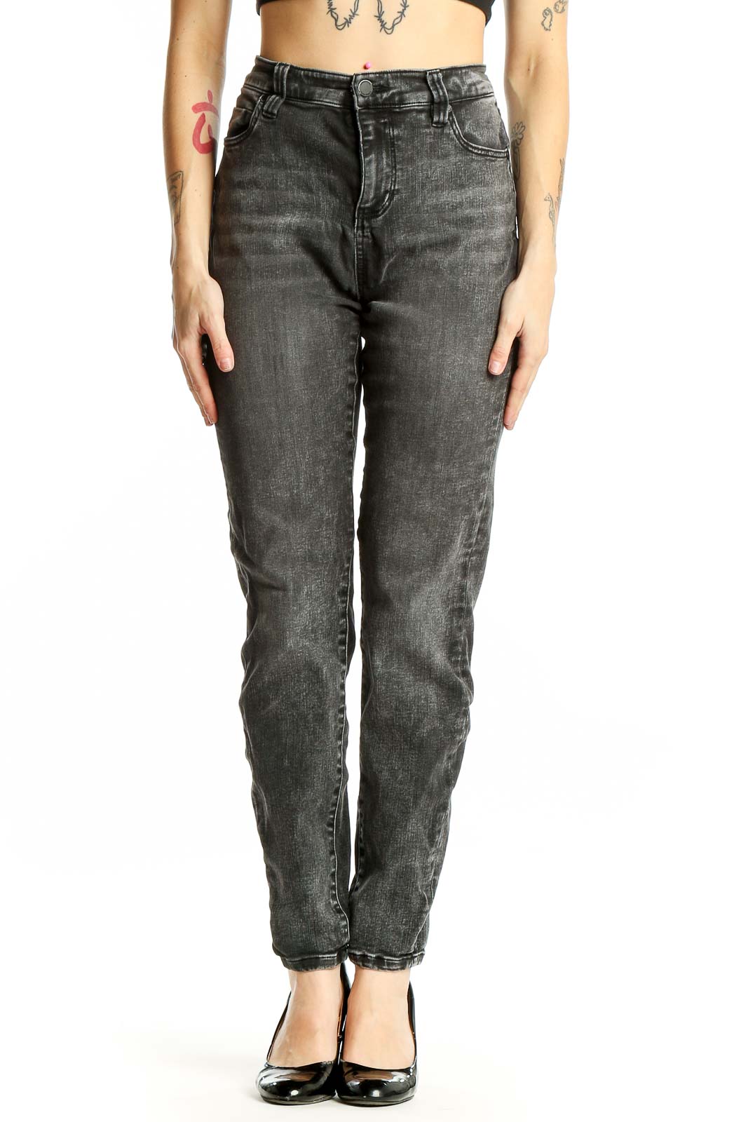 Liverpool Jeans Company Charcoal Gray Straight Leg Jeans - Size L