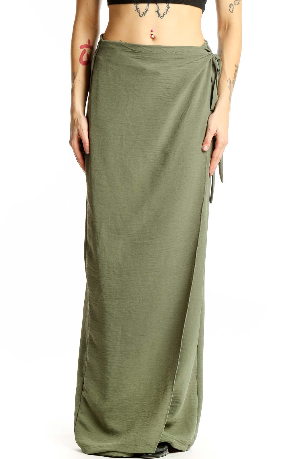 【新品・未開封、完売品】ohotoro Maxi Wrap Skirt Olive Green Zara Wrap Maxi Skirt - Versatile Elegance – SilkRoll
