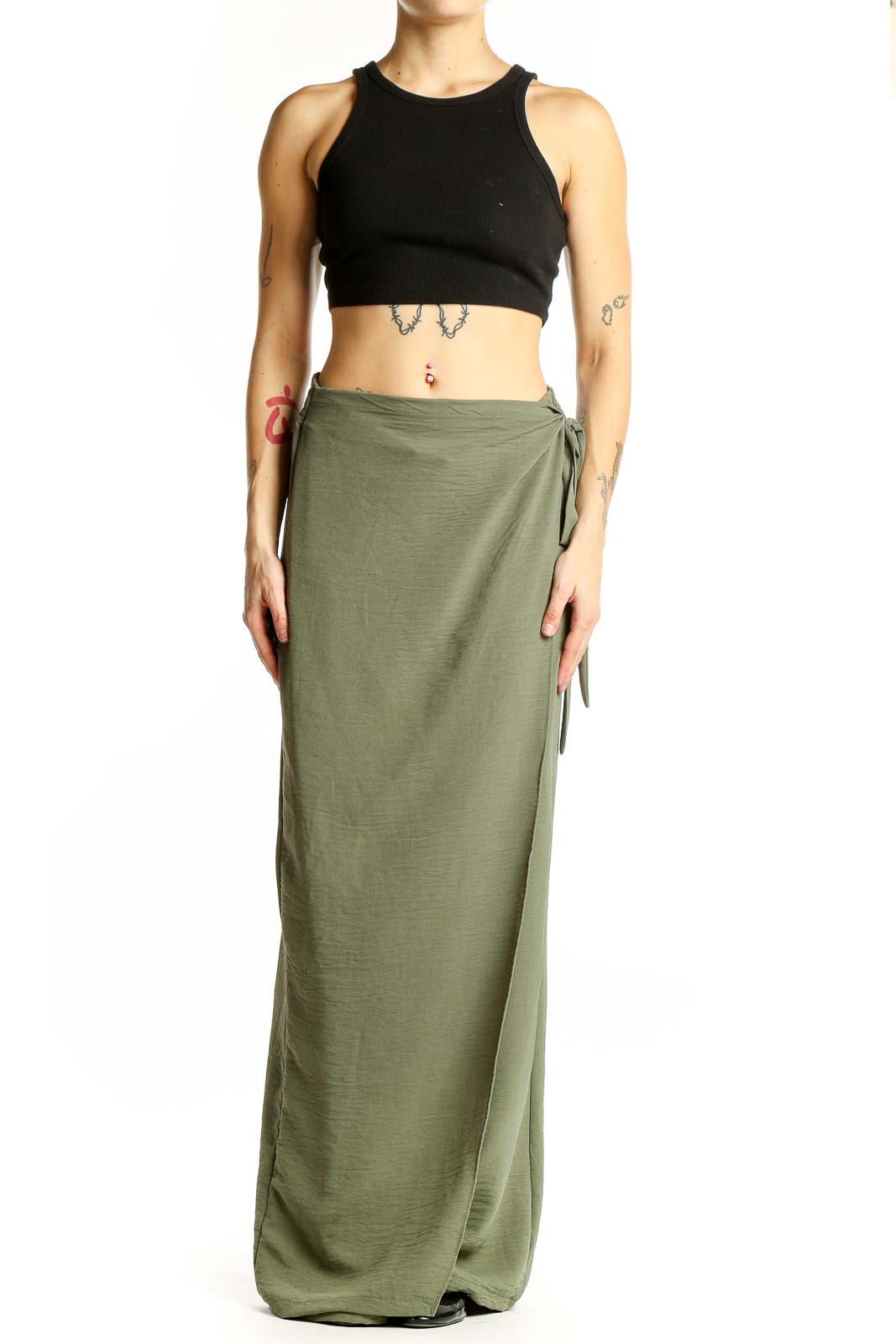マロン Zara | Skirts | Zara M Metallic Shiny Maxi Skirt Crinkle