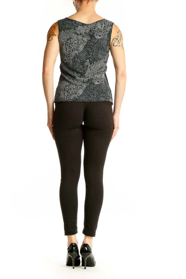 Back view of Heartsoul Black Sleeveless Top showing fitted silhouette