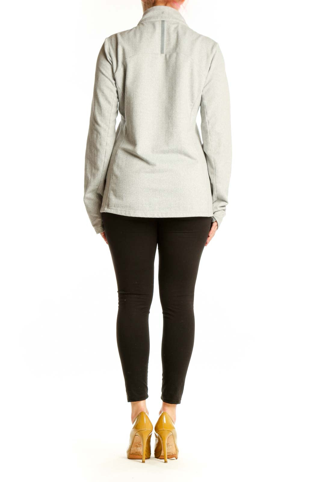 Cream Kyodan pullover sweatshirt back view, showing relaxed fit and structured design