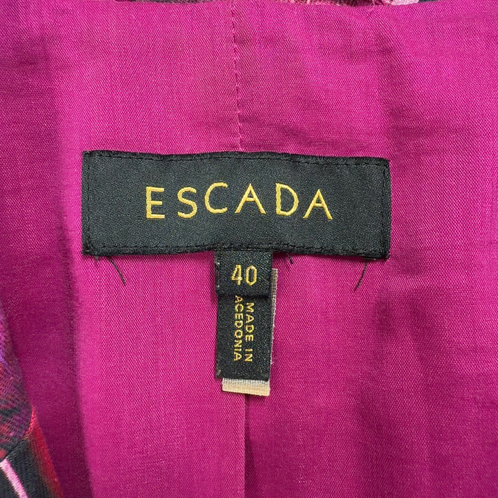 ESCADA multicolor abstract blazer jacket back view showing abstract print design