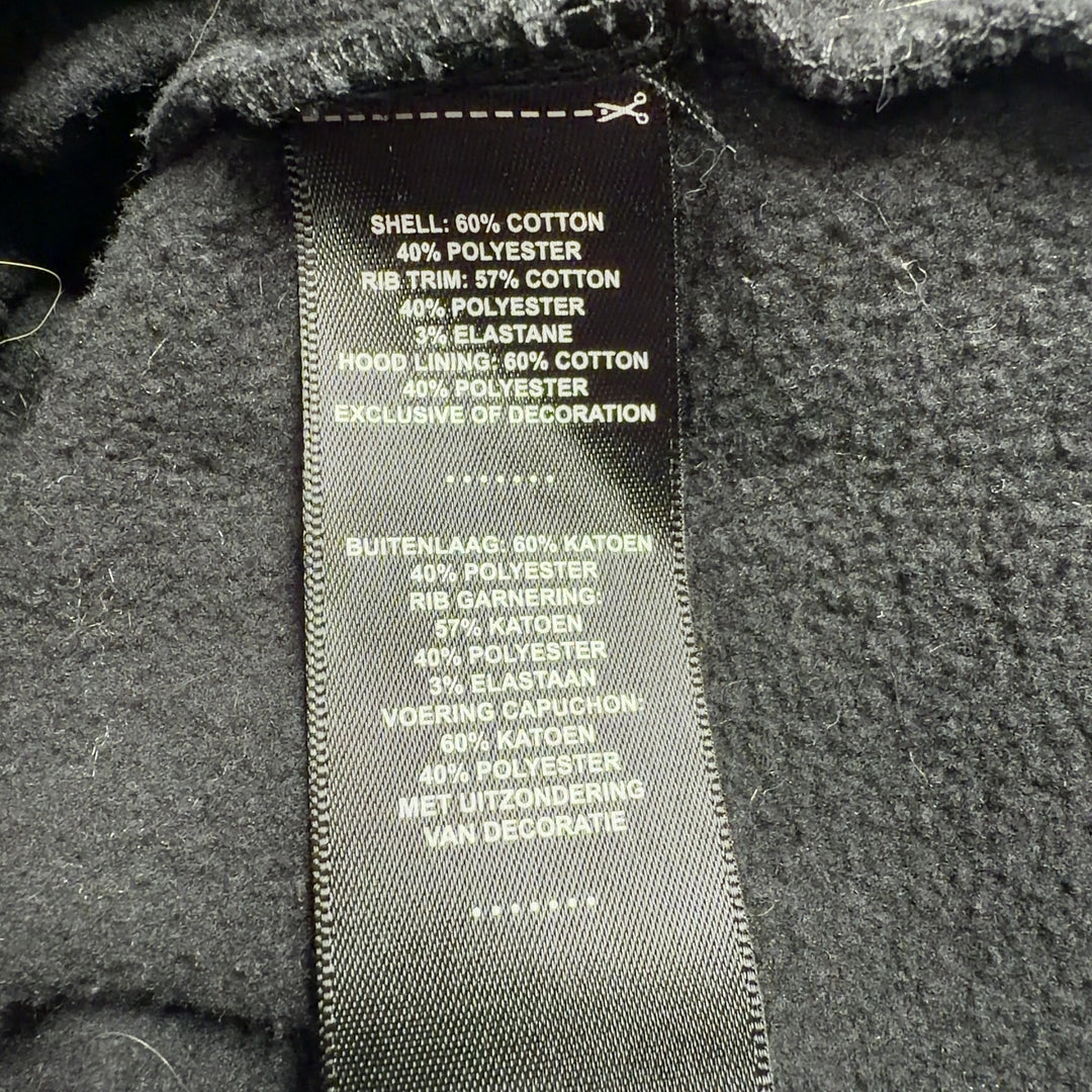 Black Harley Davidson hoodie sweatshirt back view showing relaxed fit and kangaroo pocket