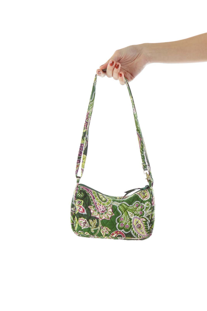 Green Paisley Crossbody Bag