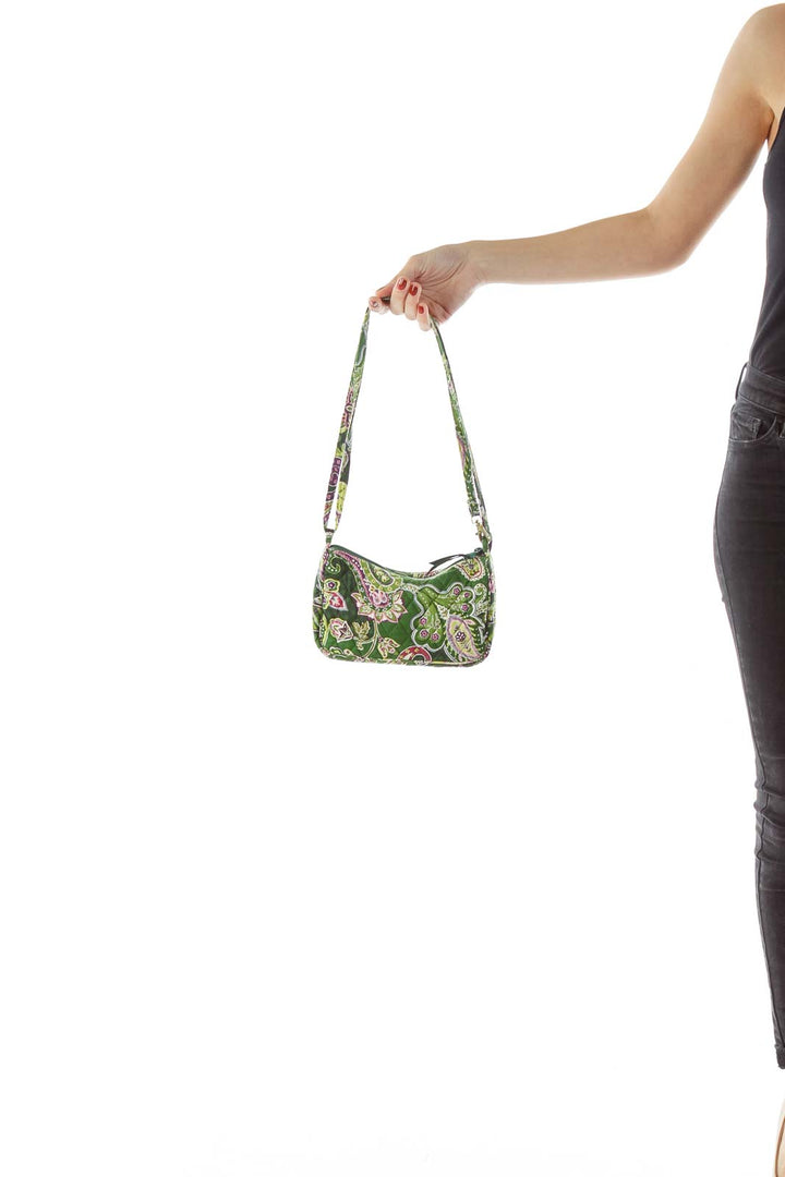 Green Paisley Crossbody Bag