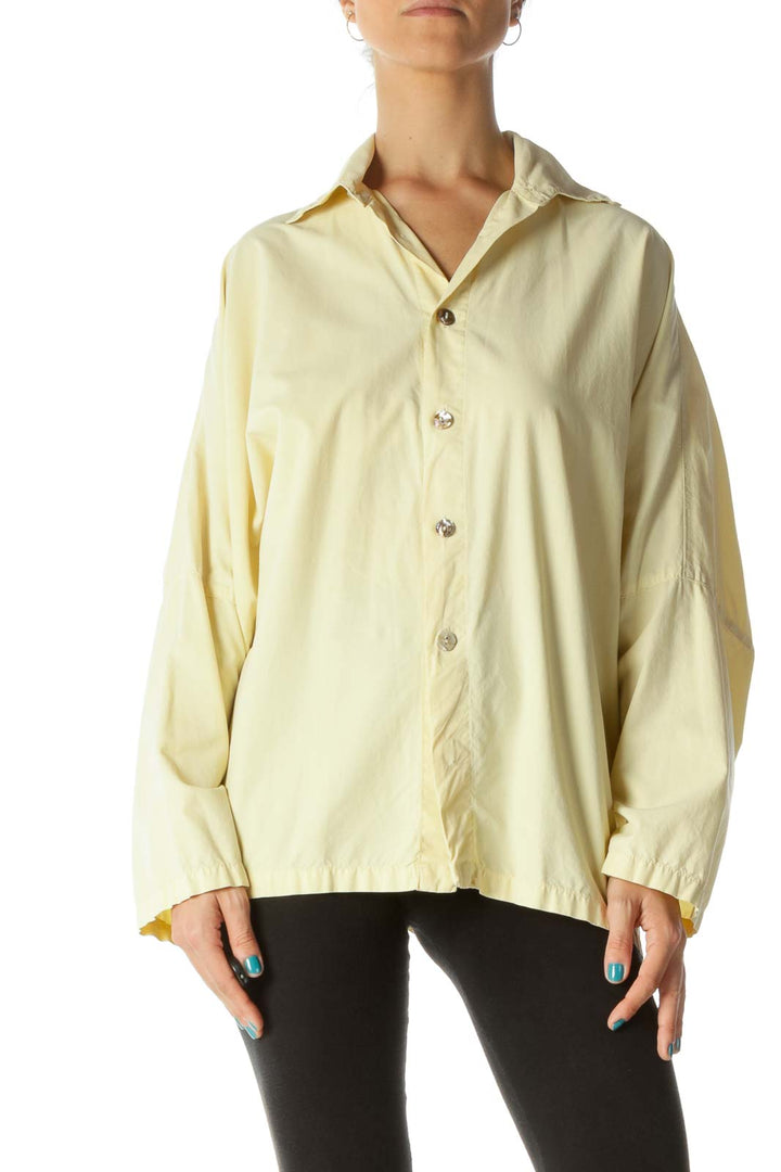 Yellow Oversized Button-Up Shirt