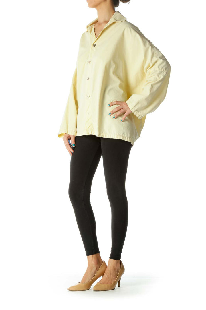 Yellow Oversized Button-Up Shirt