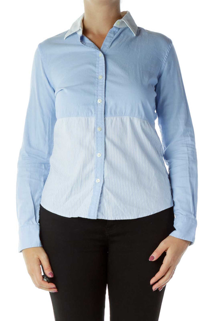 Blue & White Pinstripe Button Down