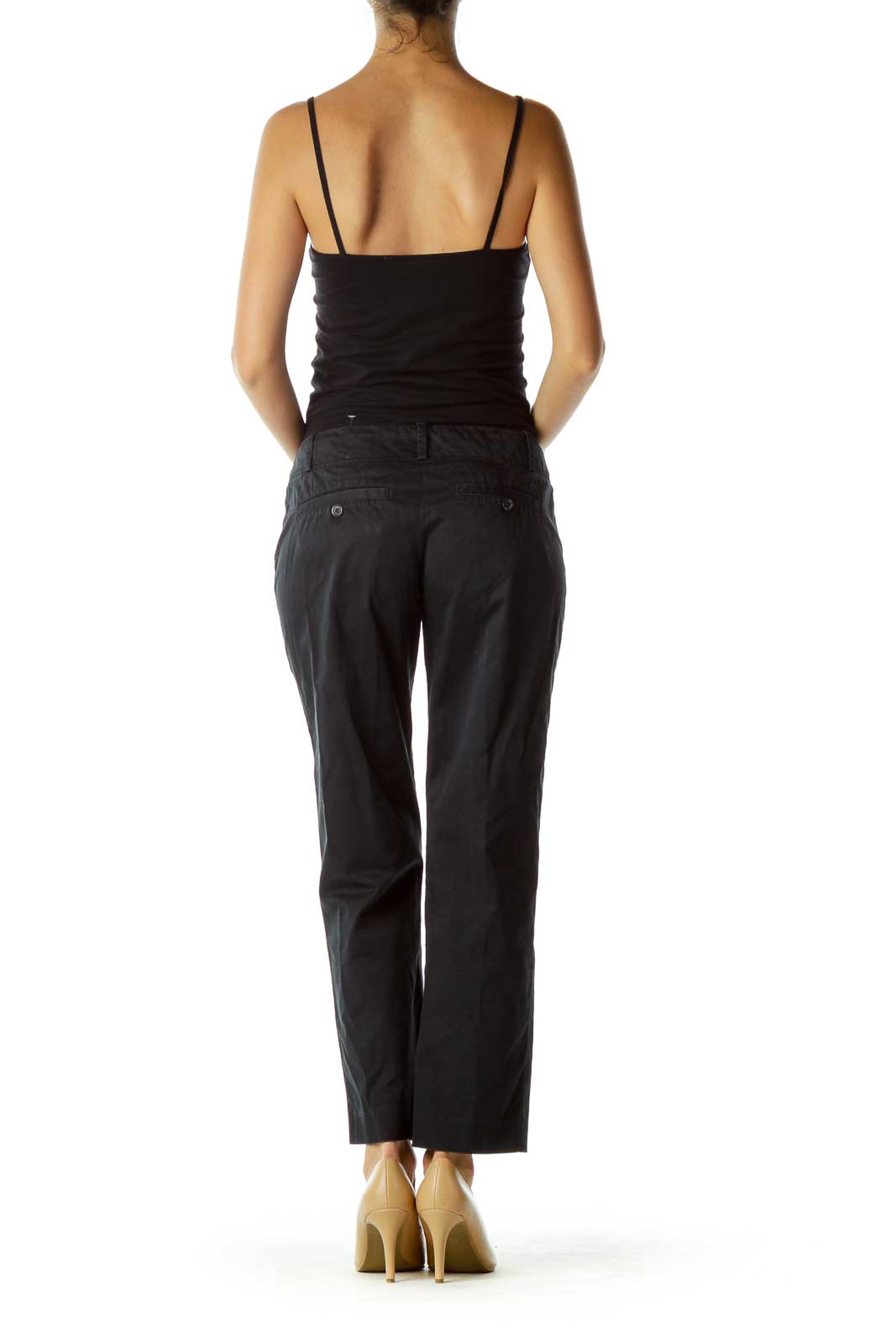 Black Straight-Leg Pants