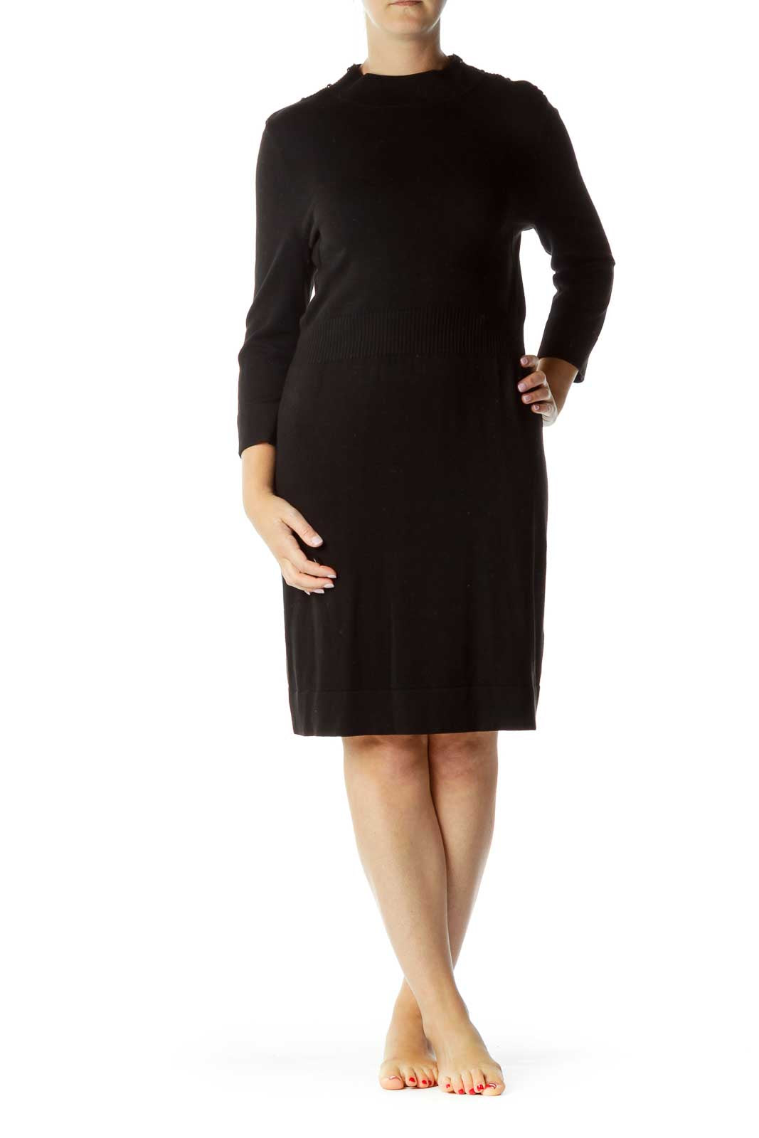 Black Midi Knit Dress