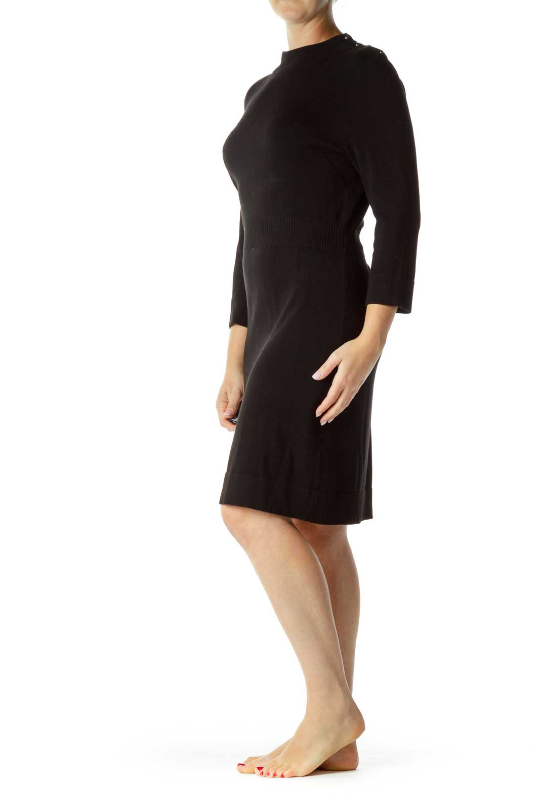 Black Midi Knit Dress