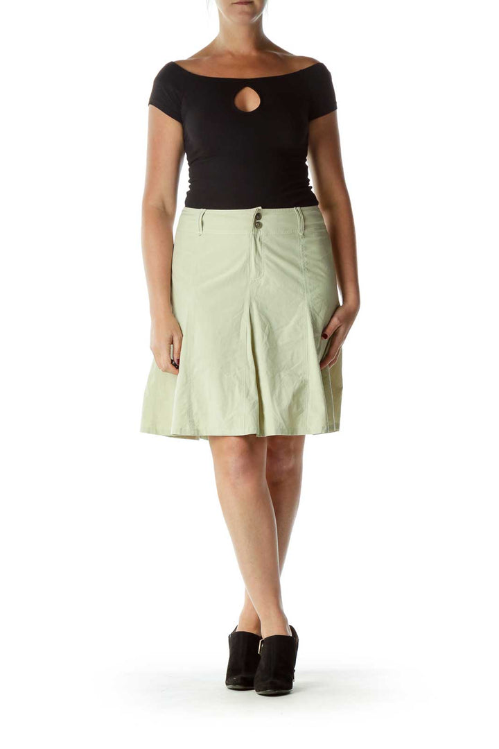 Green Walking A-Line Skirt