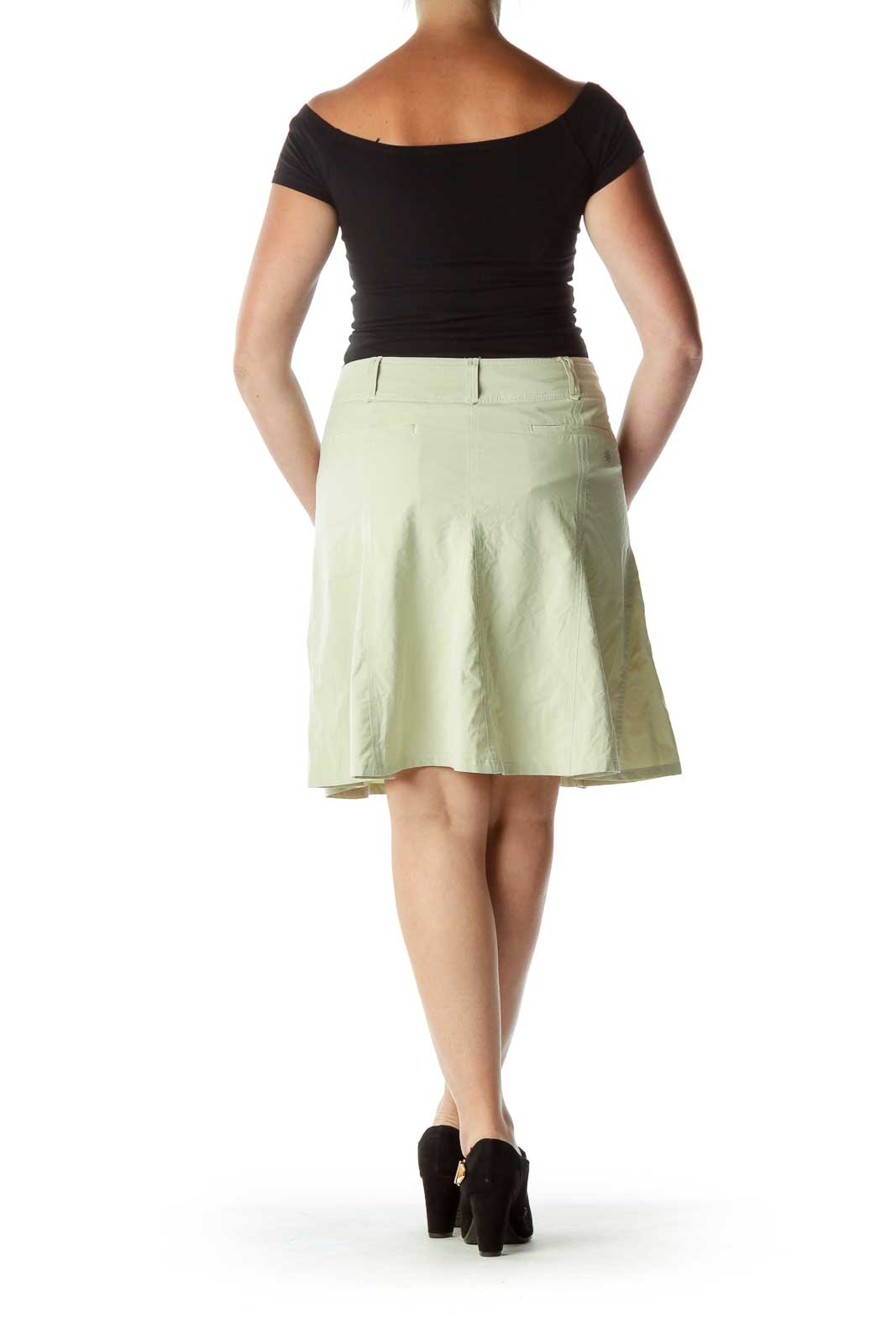 Green Walking A-Line Skirt