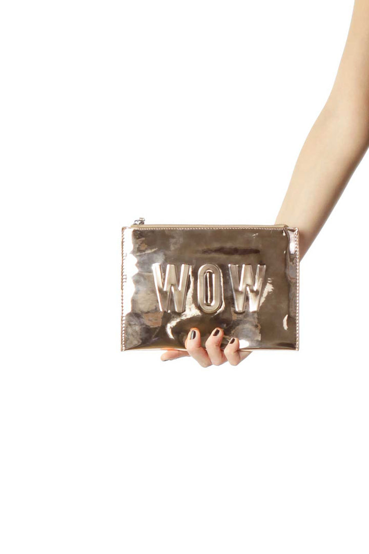 Rose Gold Clutch with Strap