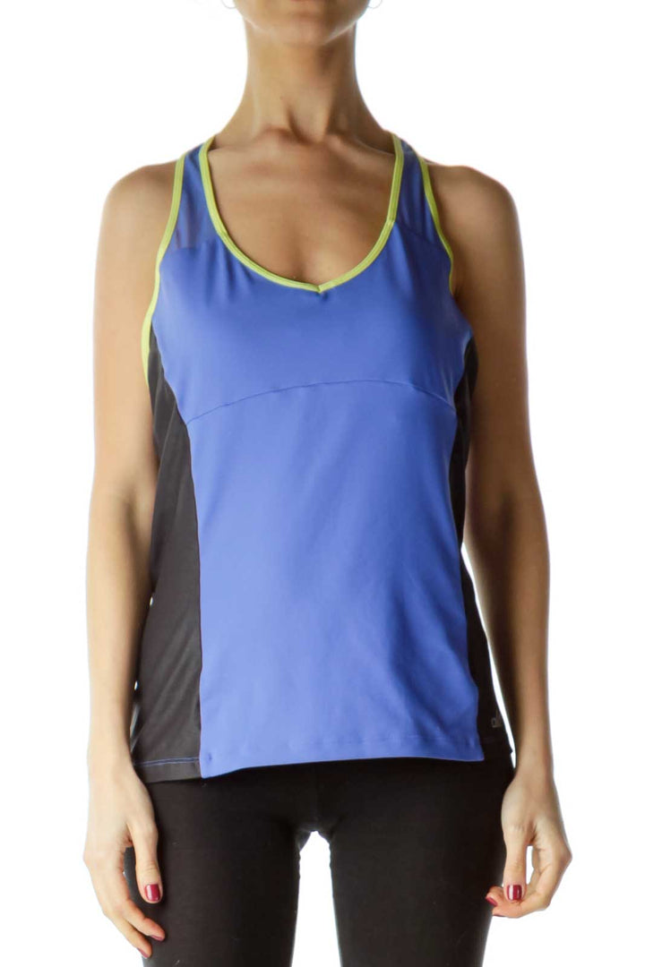 Blue Black Yoga Tank