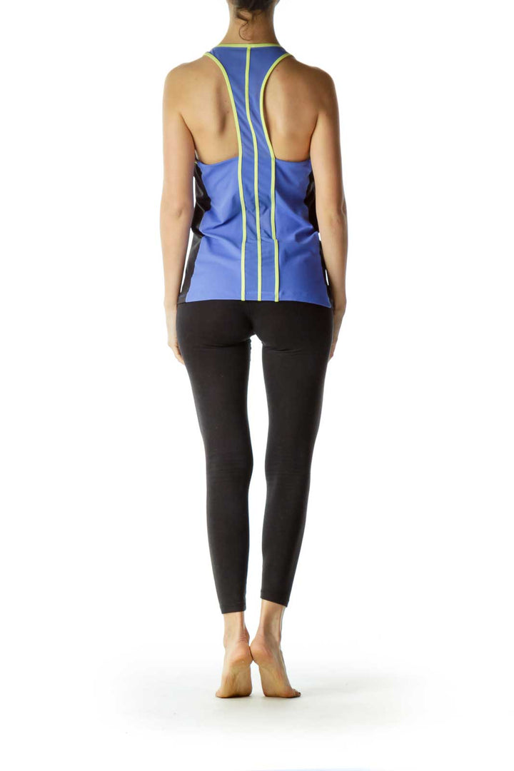 Blue Black Yoga Tank