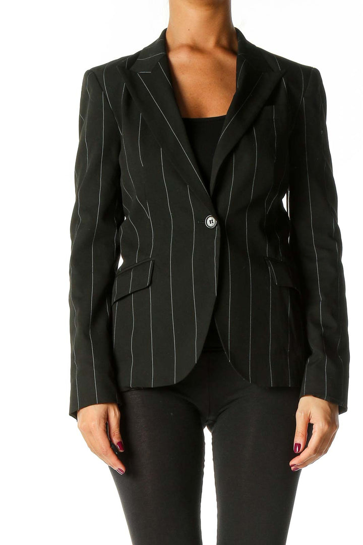 Black Striped Blazer