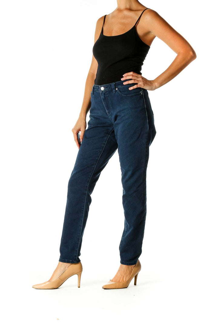 Blue Straight Leg Jeans