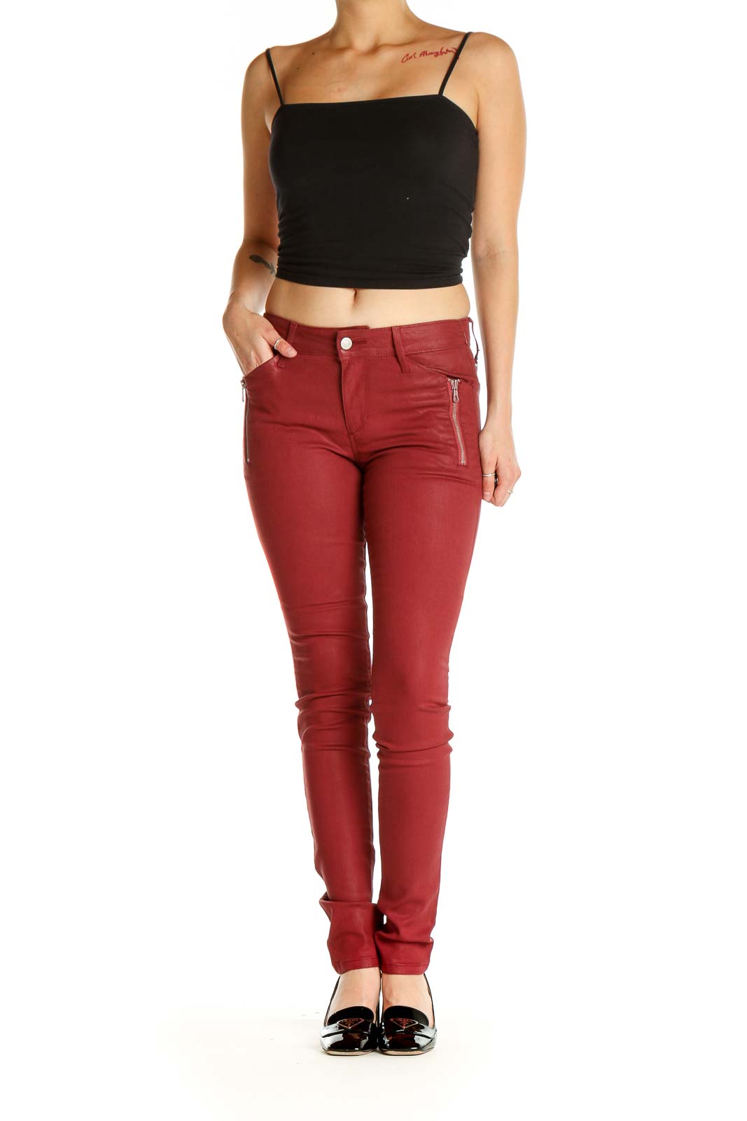 Red Skinny Pants