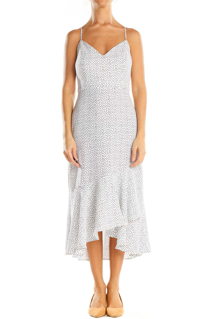 White Polka Dot Fit & Flare Dress