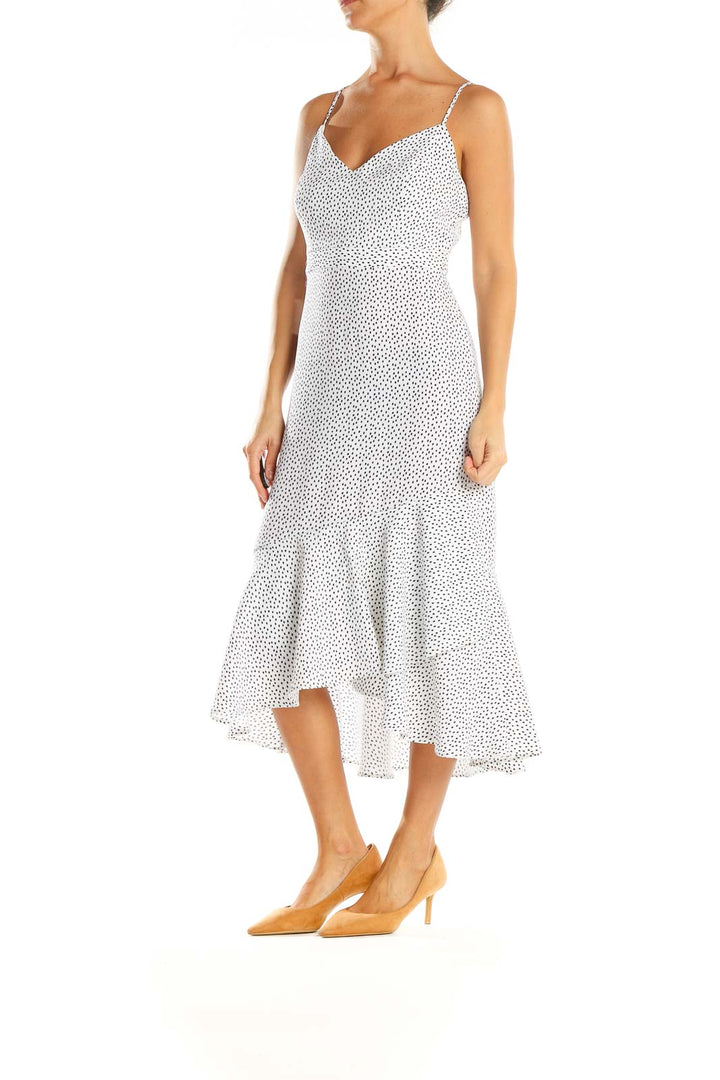 White Polka Dot Fit & Flare Dress