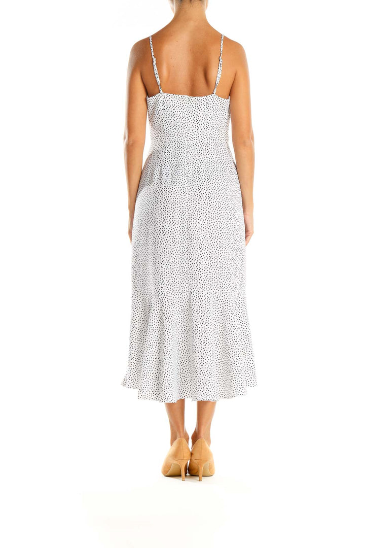 White Polka Dot Fit & Flare Dress