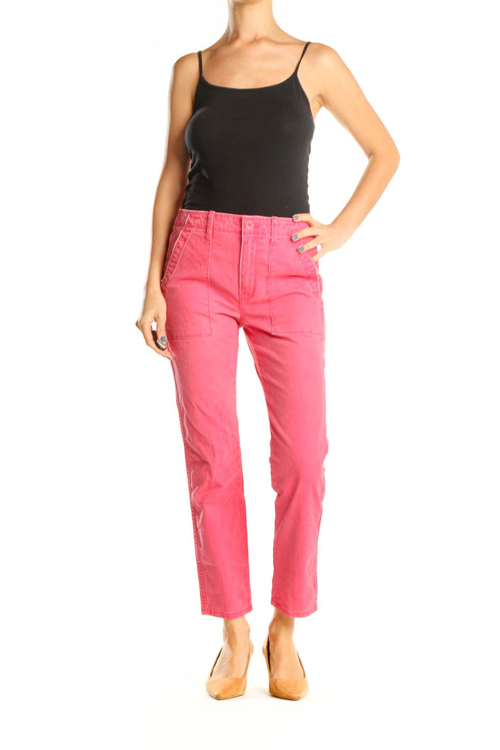 Pink Casual Chinos