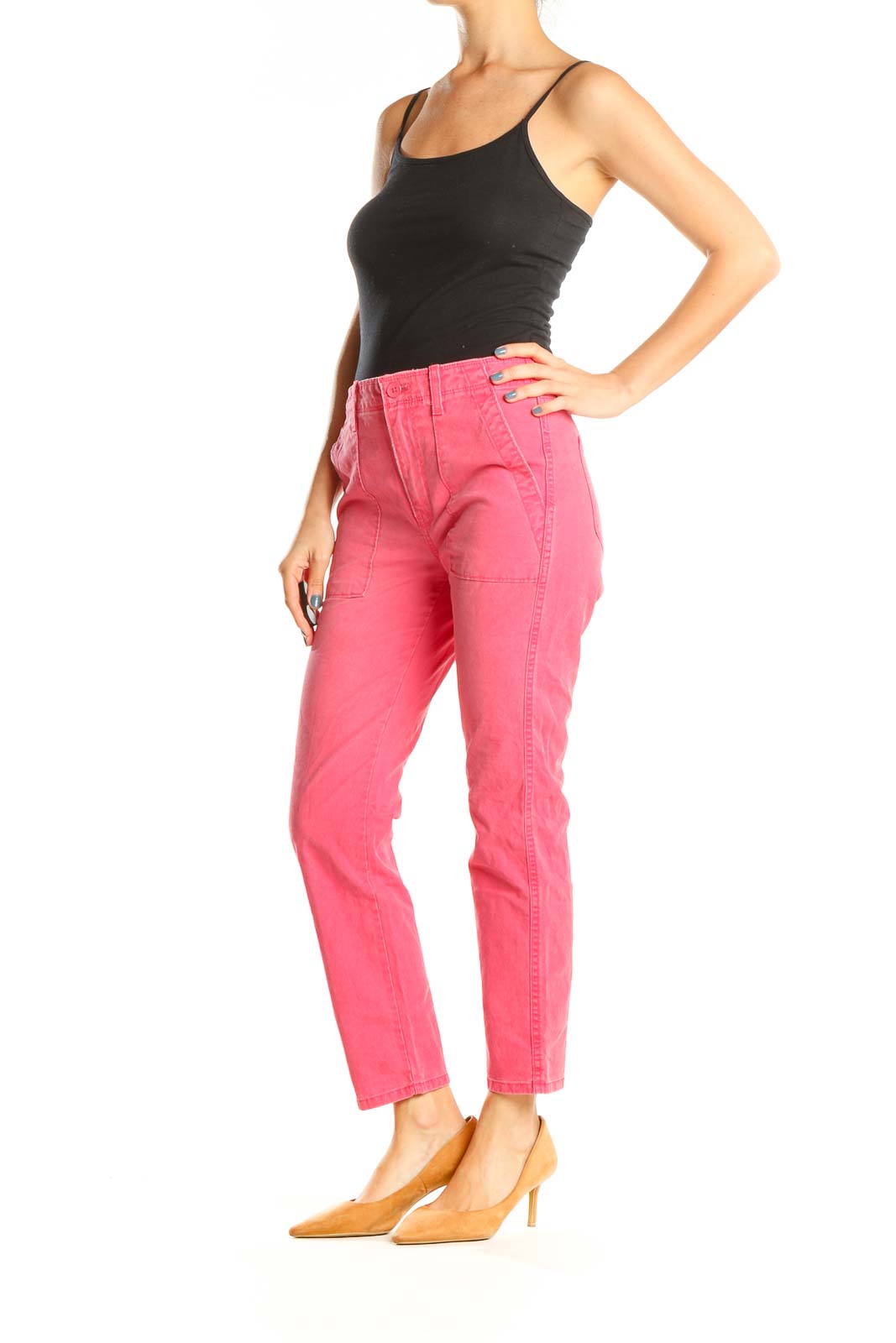 Pink Casual Chinos