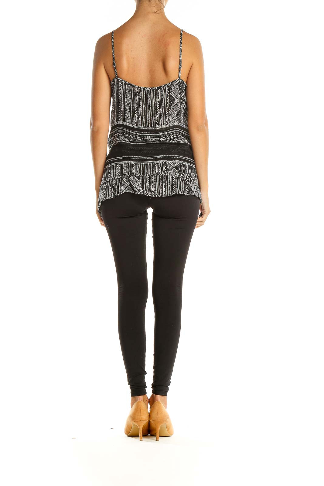 Black Aztec Print Tank Top