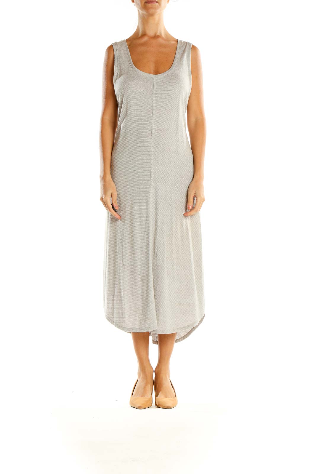 Gray Day Column Dress