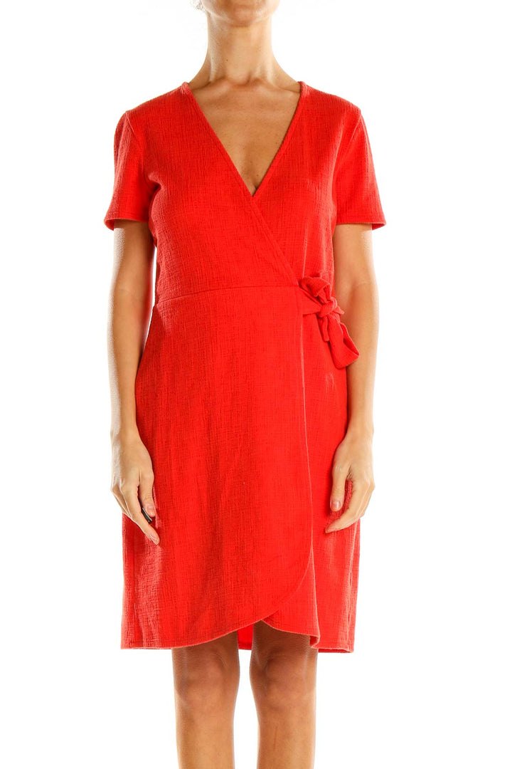 Red Day Wrap Dress