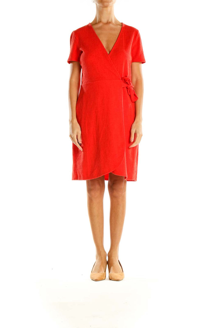 Red Day Wrap Dress