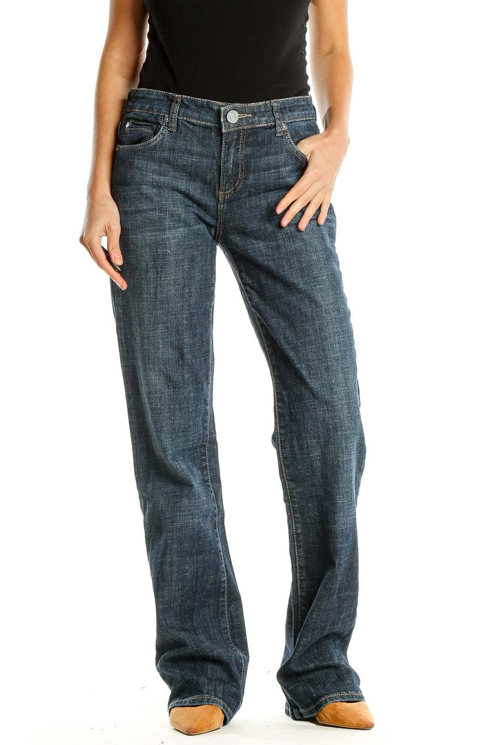 Blue Straight Leg Jeans