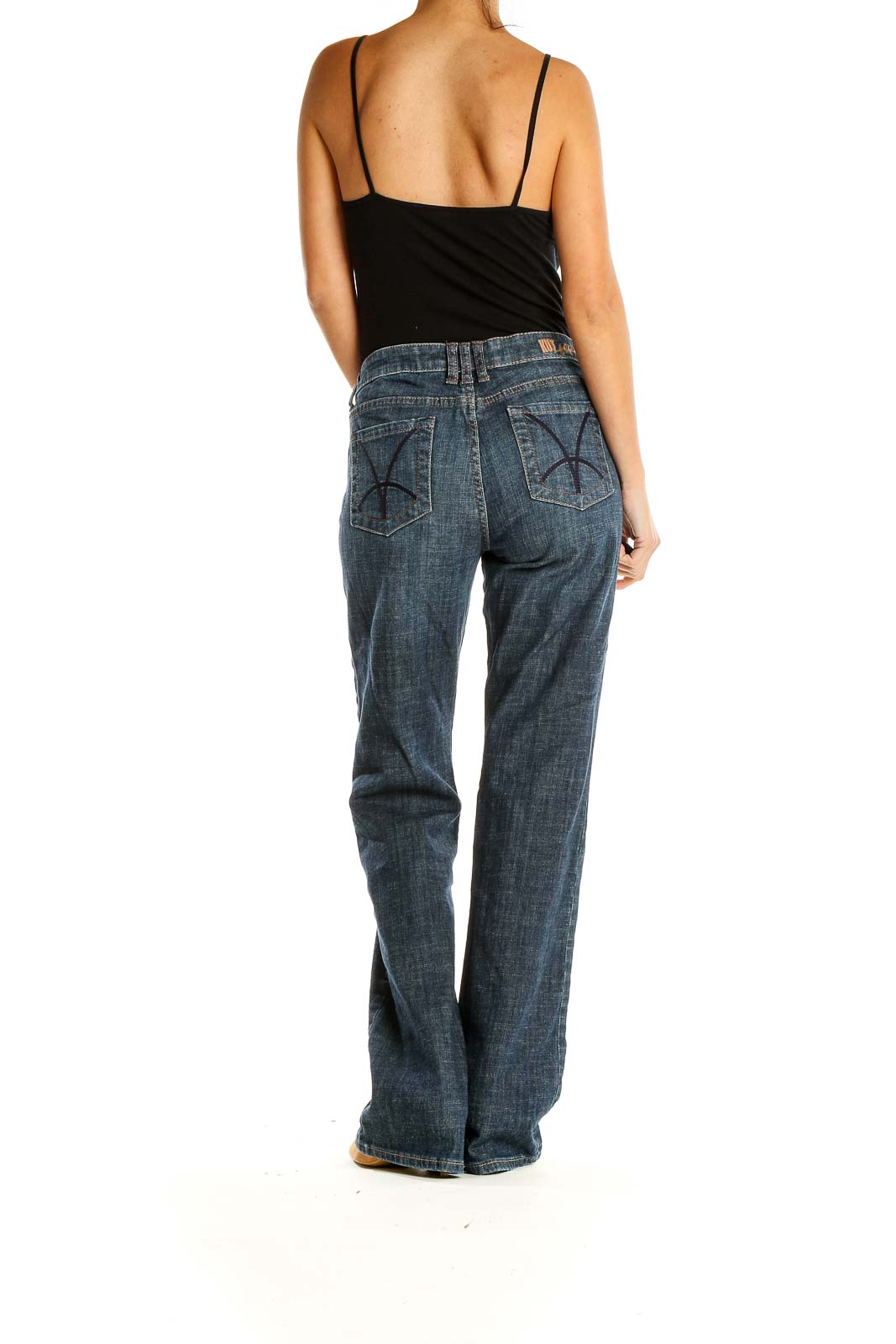 Blue Straight Leg Jeans